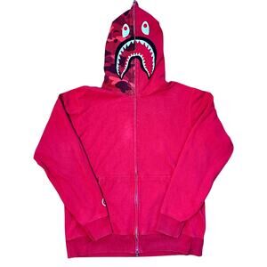 3XL Bape Red Shark Full Zip Hoody